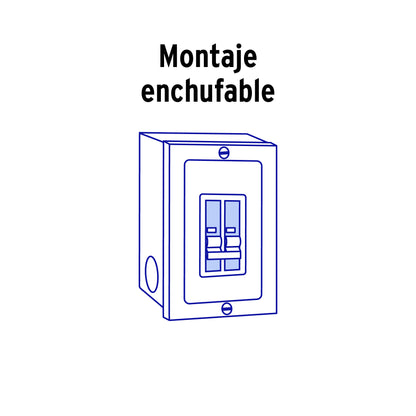 Interruptor de 2 polos 50A, enchufable, a granel, VOLTECK | IT-250G | 45880
