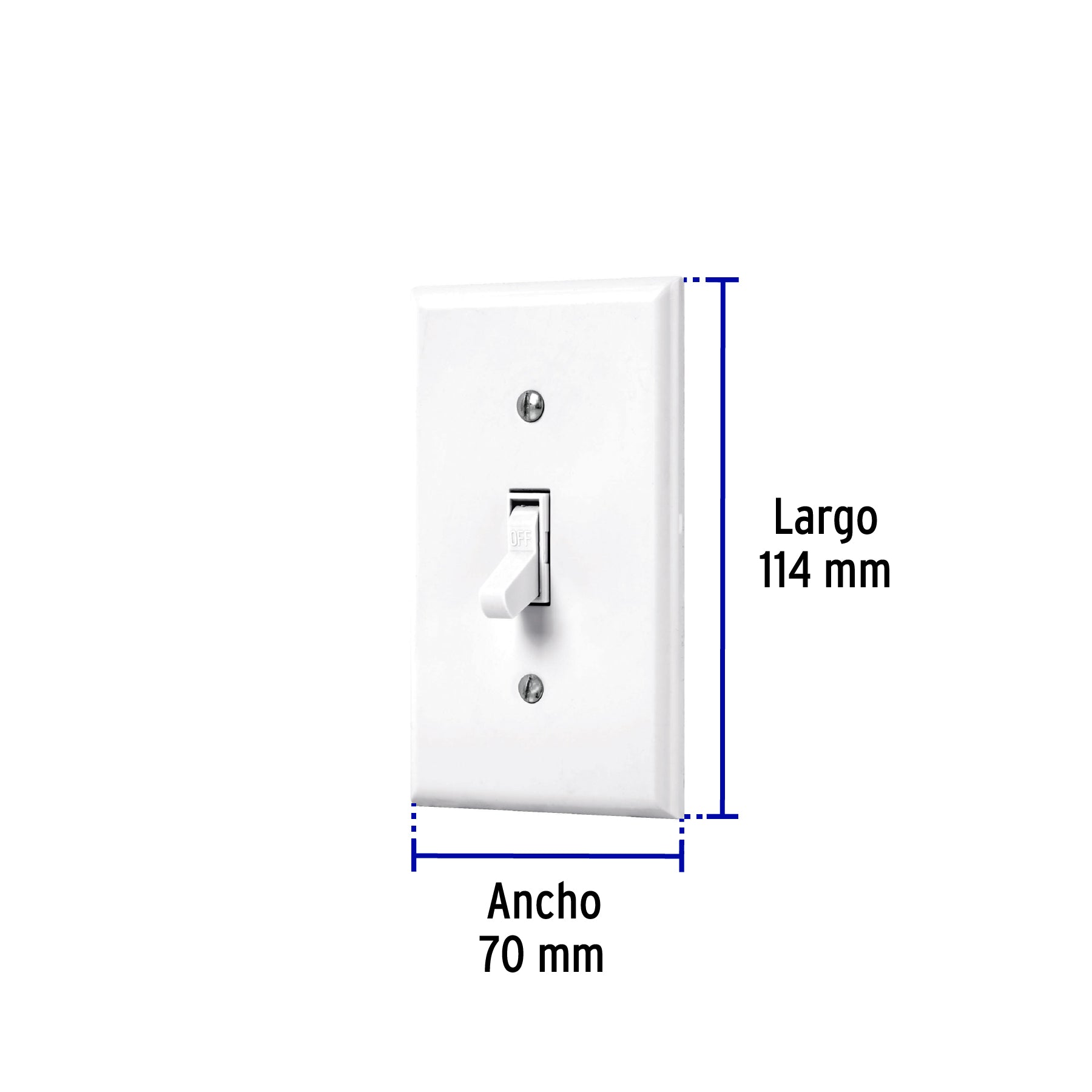 Placa armada interruptor sencillo, línea Standard, blanco | PA-APSE-SB | 45952