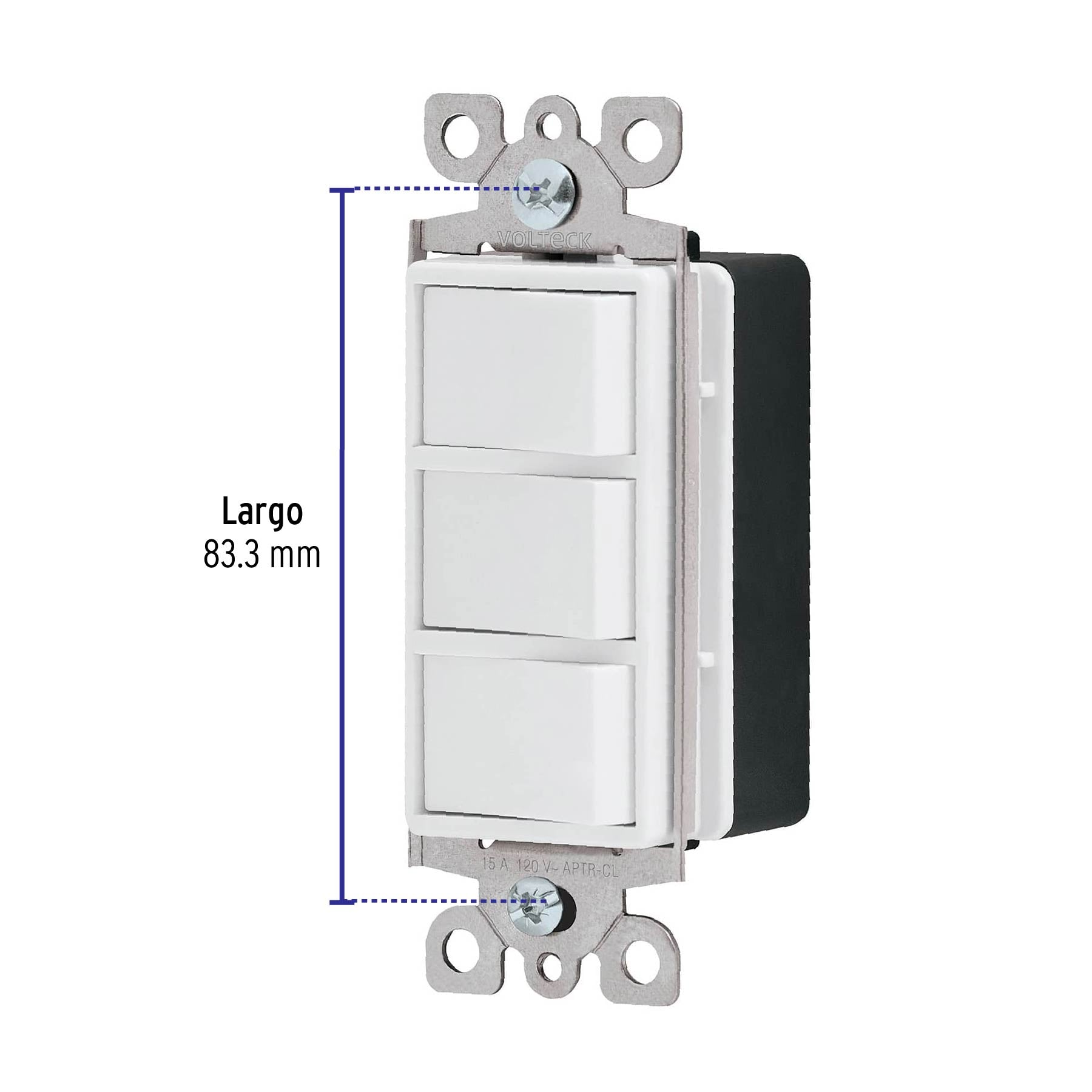 Interruptor triple, línea Classic, Volteck | APTR-CL | 46007