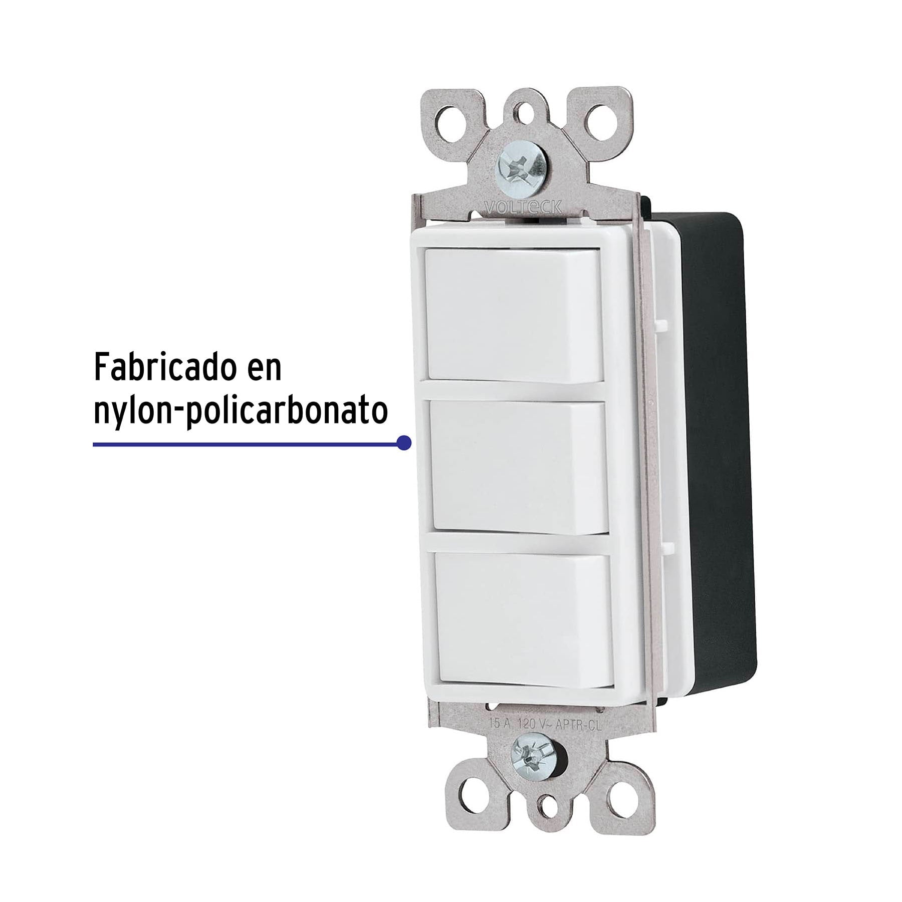 Interruptor triple, línea Classic, Volteck | APTR-CL | 46007