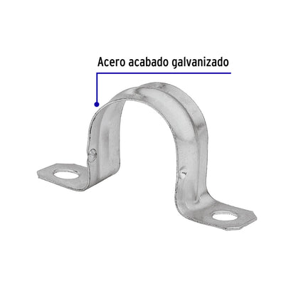 Bolsa c/5 abrazaderas tipo omega 2' p/tubo pared delgada | AO-2 | 46032