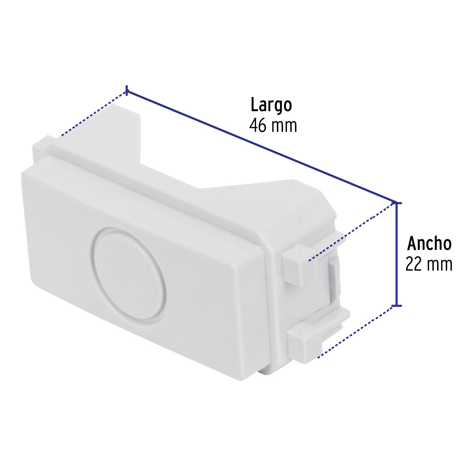 Módulo (tapón) ciego, línea Italiana, color blanco, Volteck | TA-IB | 46140