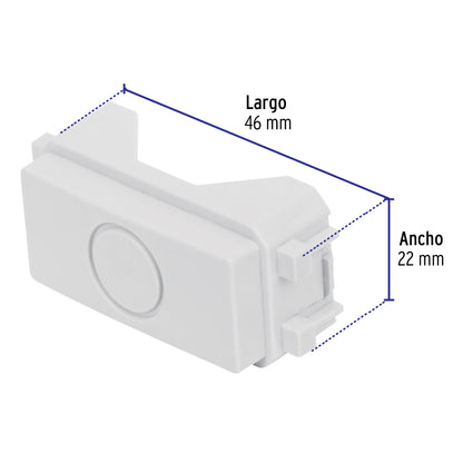 Módulo (tapón) ciego, línea Italiana, color blanco, Volteck | TA-IB | 46140
