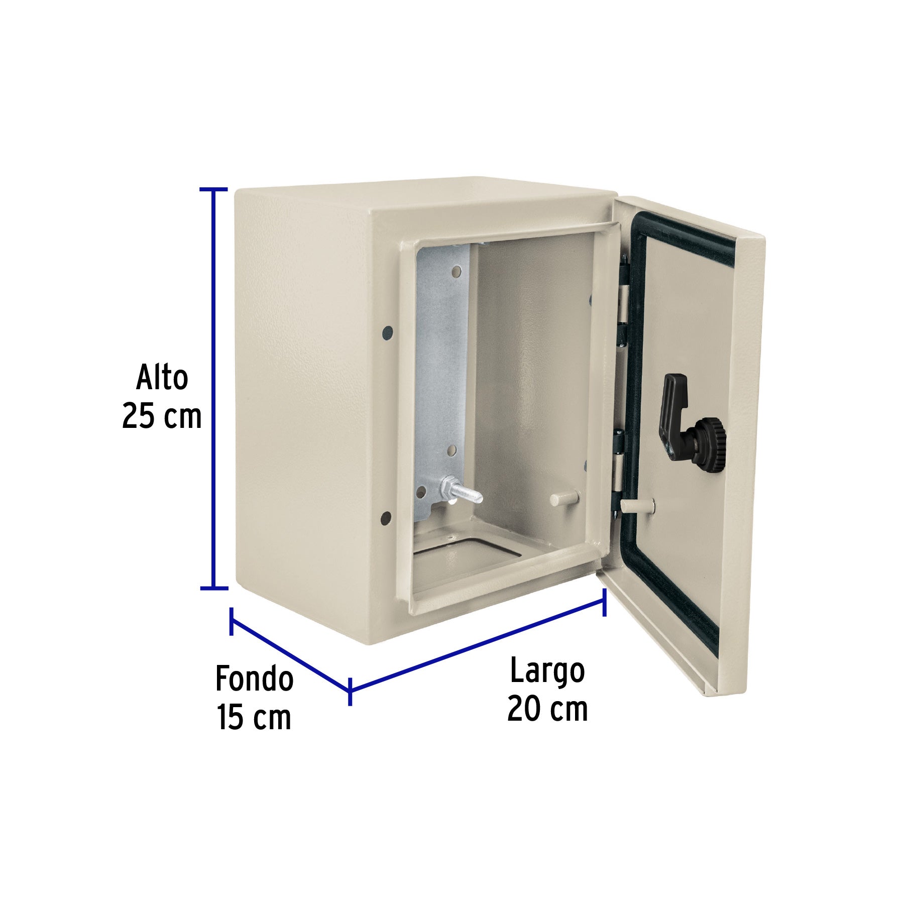 Gabinete metálico, 250 x 200 mm, VOLTECK | GAME-2520 | 46380