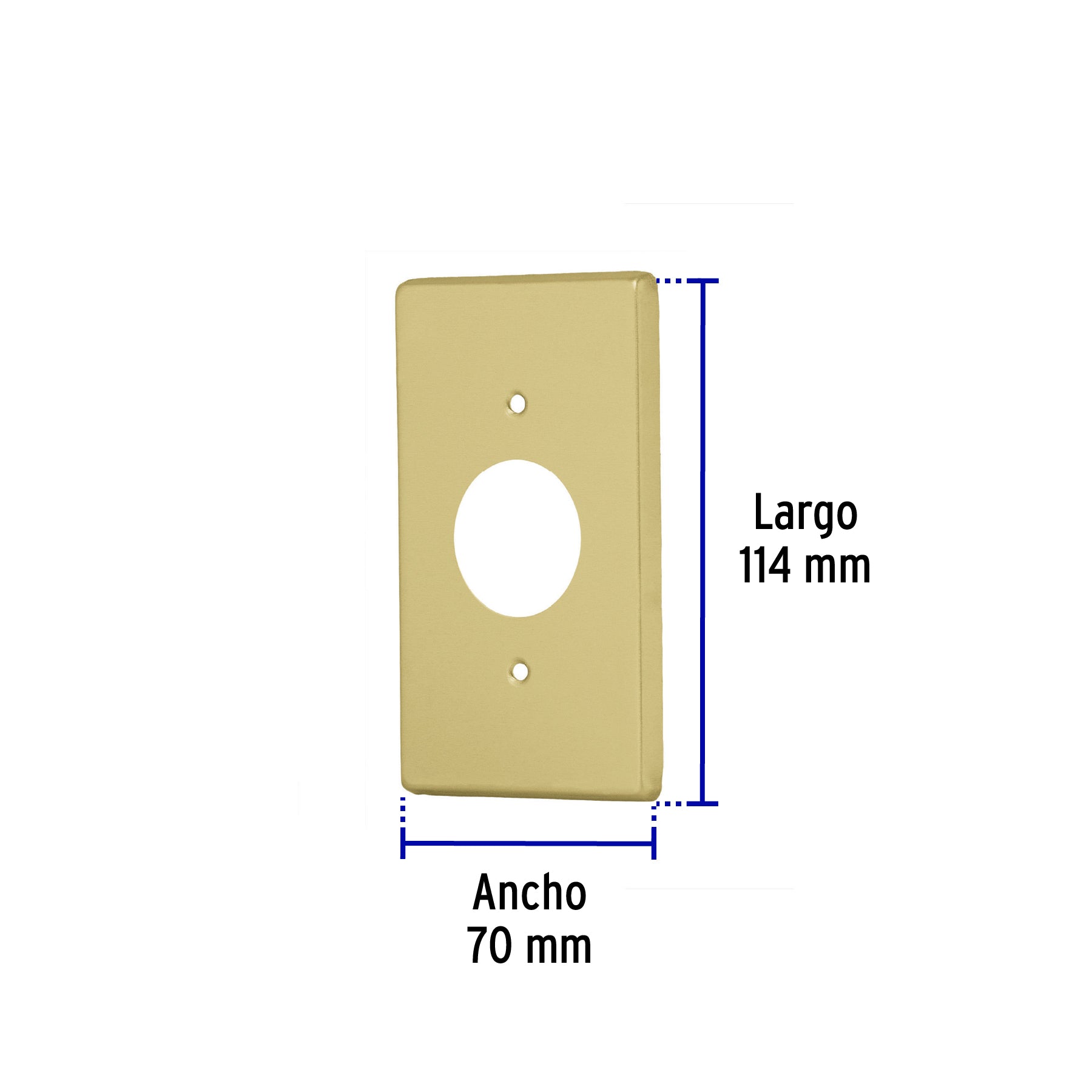 Placa para contacto redondo, de aluminio, línea Standard | PASE-S | 46414