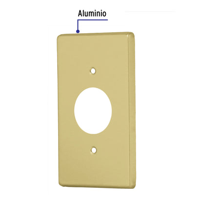 Placa para contacto redondo, de aluminio, línea Standard | PASE-S | 46414
