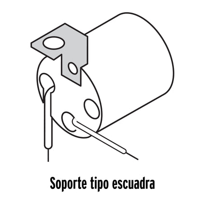 Portalámpara de porcelana, soporte tipo escuadra, Volteck | POPO-16 | 46529