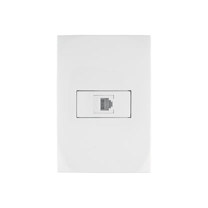 Placa armada con entrada para teléfono, línea Oslo, blanco | PA-TE-OB | 46541