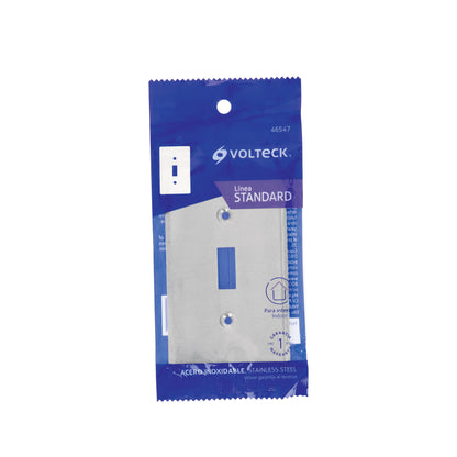 Placa de Acero Inox. para interruptor vertical, Standard | PIAP-S | 46547