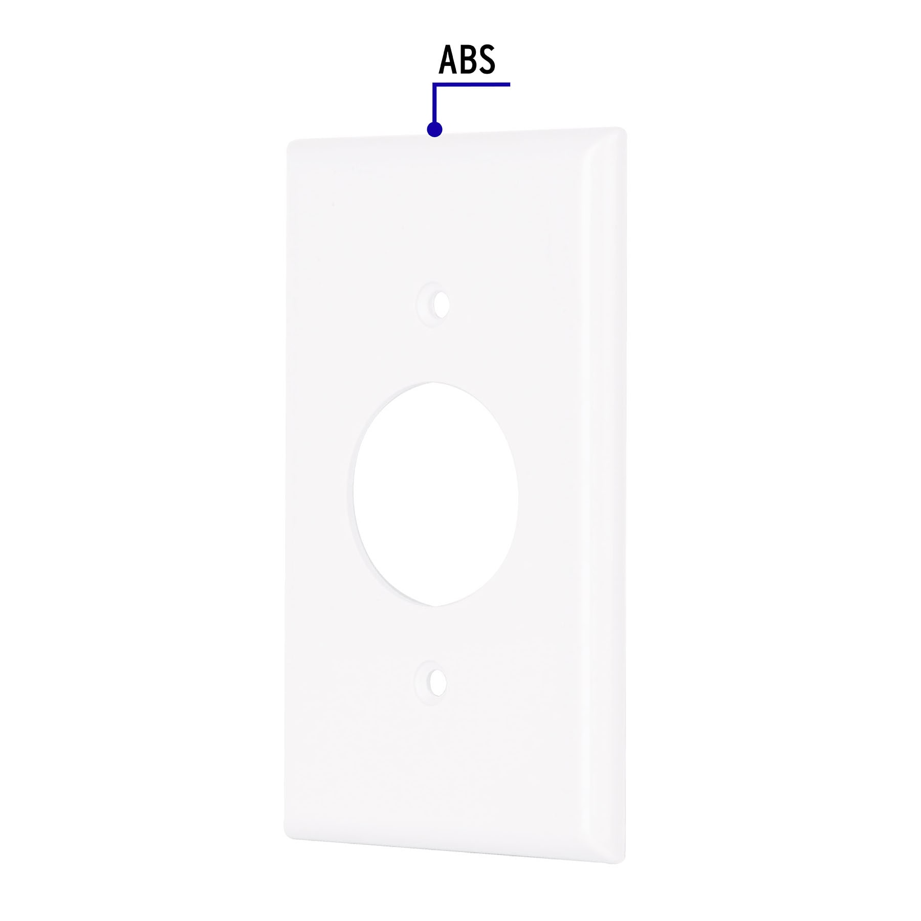 Placa de ABS para contacto redondo, Standard, blanco | PPSE-SB | 47725