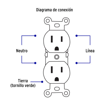 Contacto dúplex, 2 polos 3 hilos, Standard, granel, blanco | CODO-SGB | 47733