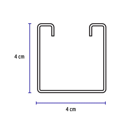 Perfil monocanal sólido de 3 m, 4 x 4 cm cal. 16, VOLTECK | PU-164S | 47760