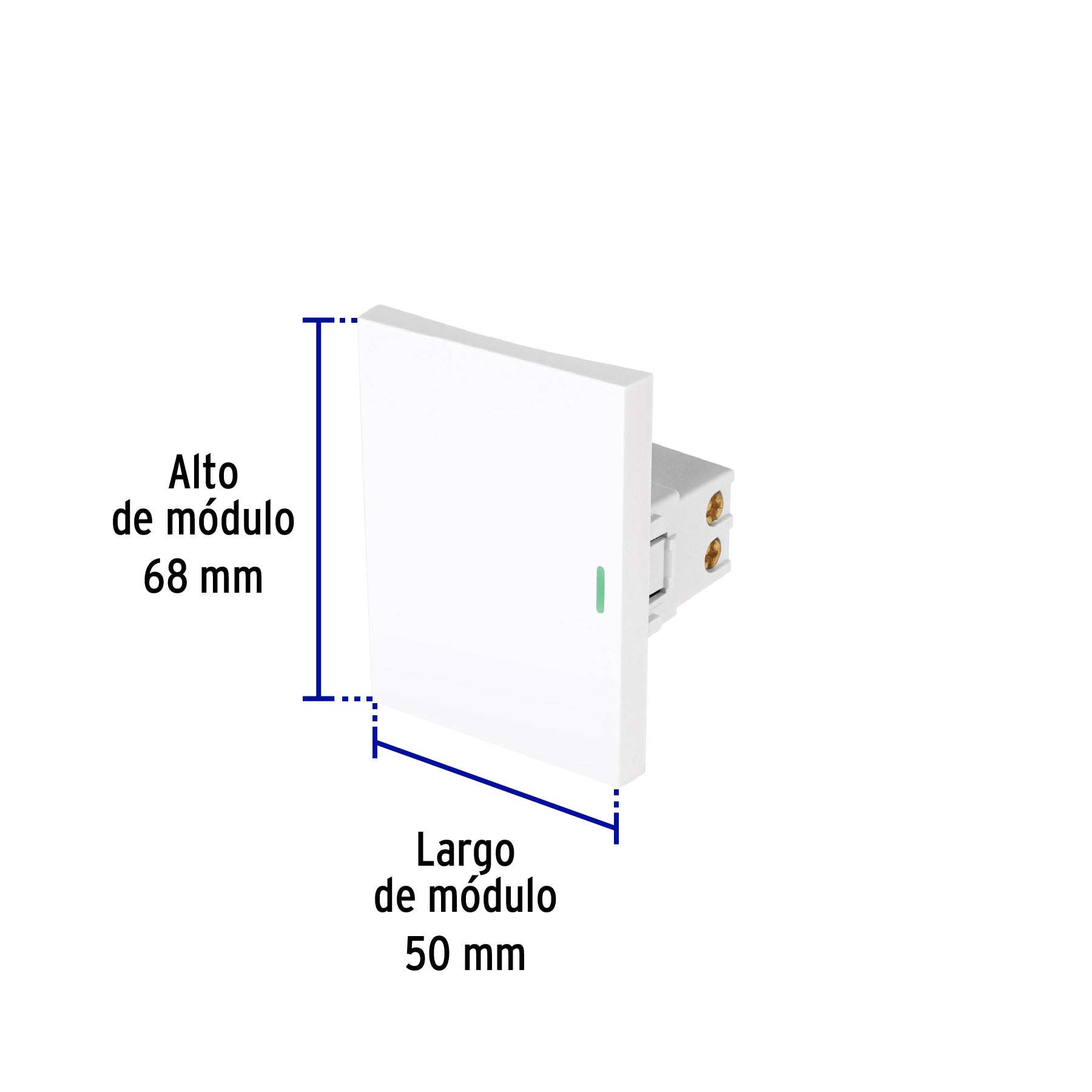 Interruptor de 3 vías blanco de 3 módulos, línea Lisboa | APSE3-ELB | 47945