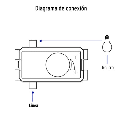 Dimmer giratorio, línea Italiana, marfil, Volteck | DIM-I | 48080